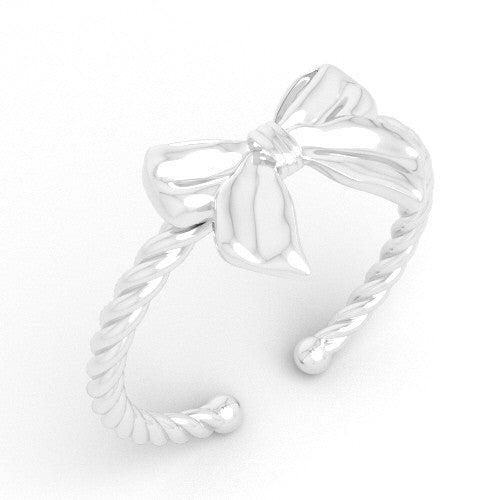 Collette Bow Adjustable Ring | Elegant Knot Design | Gold & Silver Sterling Styles