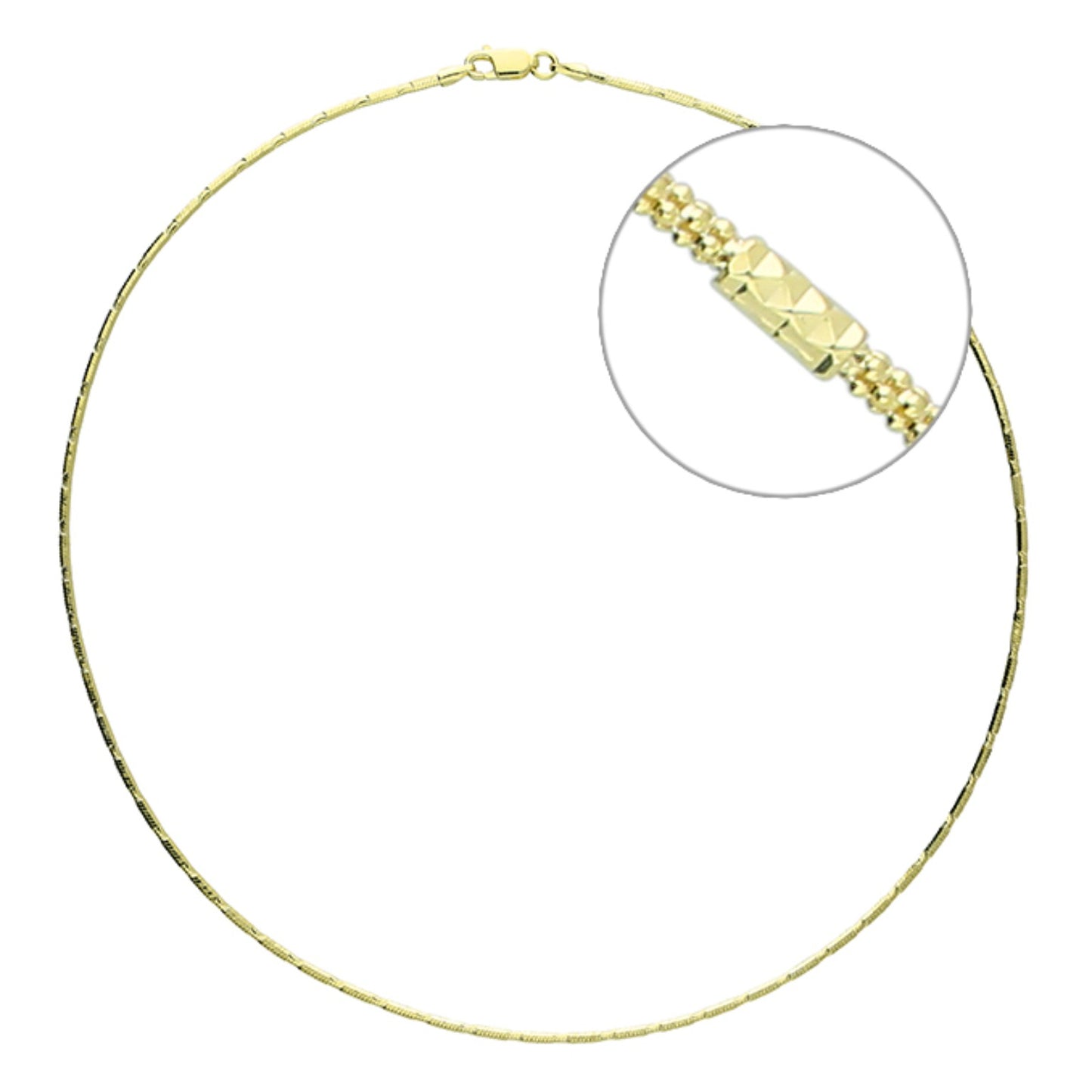 Amara Popcorn Chain Necklace 41cm Popcorn Chain Necklace – Gold Vermeil or Sterling Silver | Minimal Textured Layering Jewellery UK