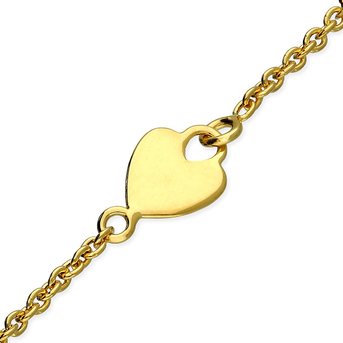 Heart Chain Necklace – Gold Plated or Sterling Silver | Minimal Everyday Jewellery