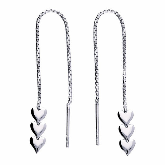 Priya Heart Threader Earrings