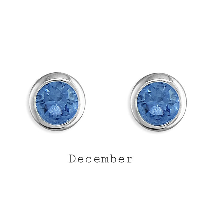 Anya Birthstone Studs Silver