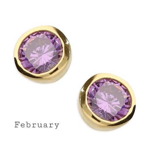 Anya Birthstone Studs Gold