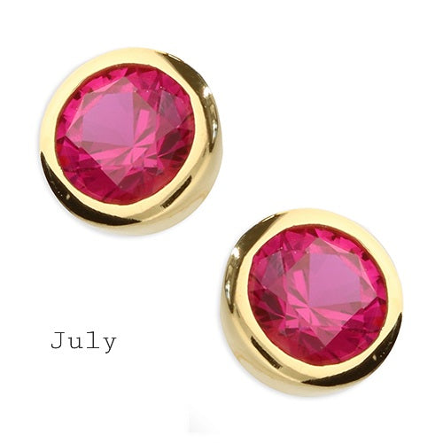 Anya Birthstone Studs Gold