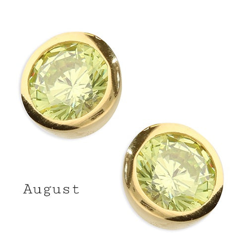 Anya Birthstone Studs Gold