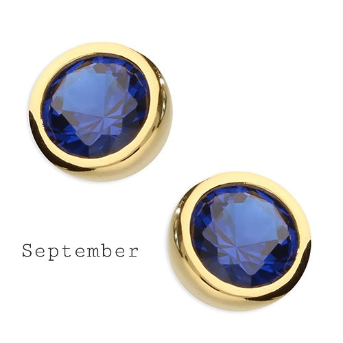 Anya Birthstone Studs Gold