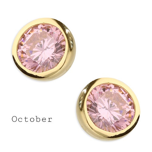 Anya Birthstone Studs Gold