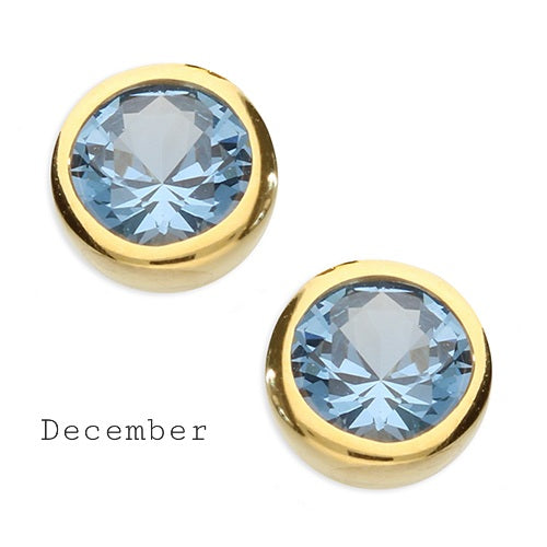 Anya Birthstone Studs Gold