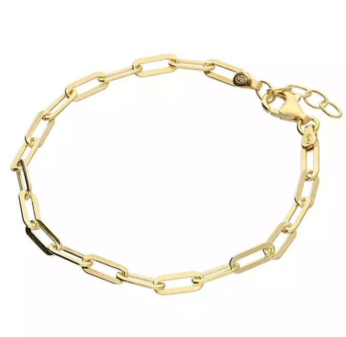 Amelina paperclip chain bracelet