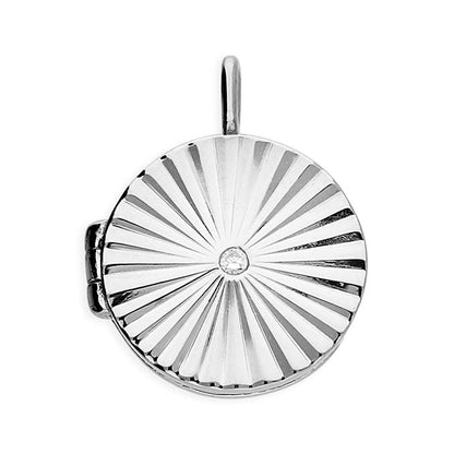 Radiant Sunburst Locket Pendant – Gold or Silver | Elegant Keepsake Jewellery - Locket ONLY