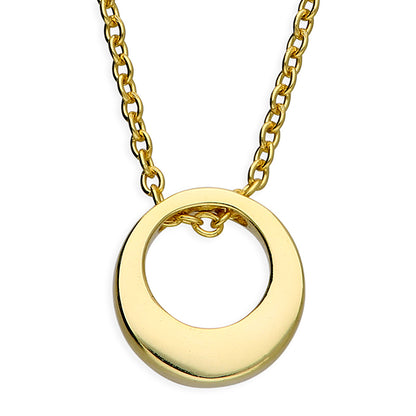 Modern Gold Circle Necklace | Minimalist Statement Pendant | Everyday Luxury