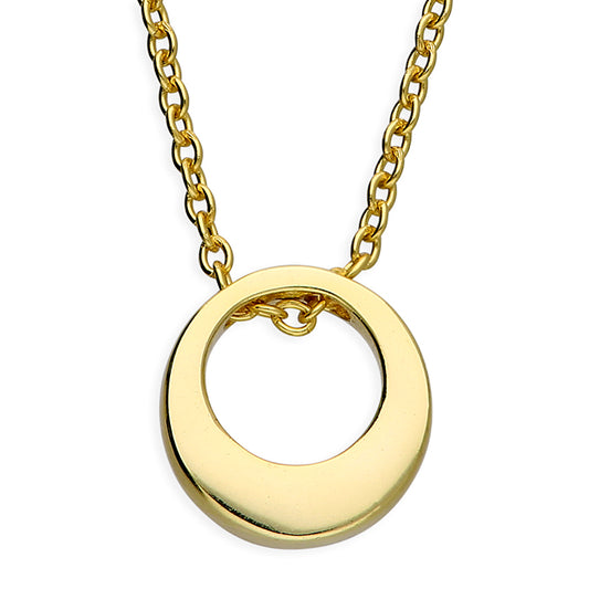 Modern Gold Circle Necklace | Minimalist Statement Pendant | Everyday Luxury