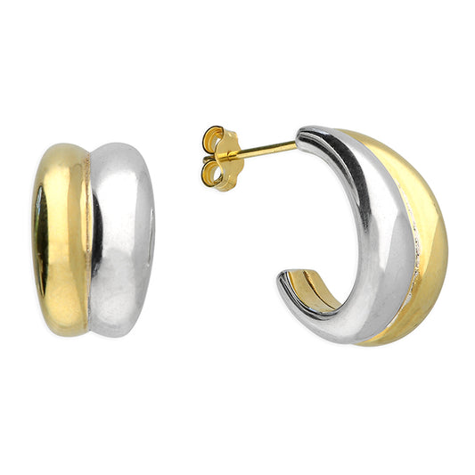 Serena Two-Tone Hoop Earrings