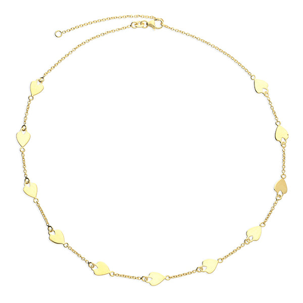 Lena Heart Chain Necklace – Gold Plated or Sterling Silver | Minimal Everyday Jewellery
