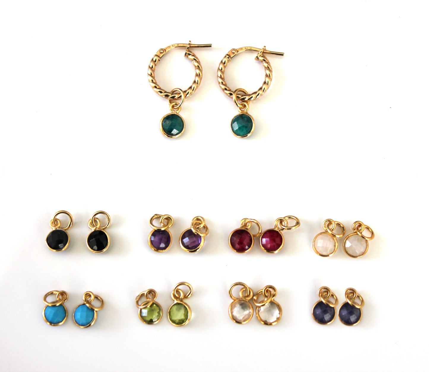 Gemstone hoops