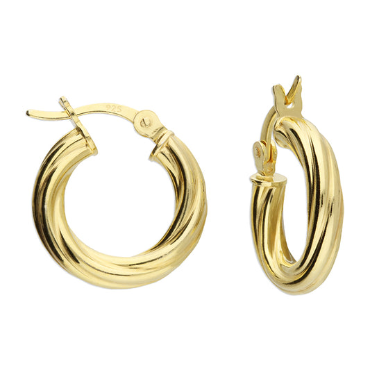 Alia twisted hoop earrings