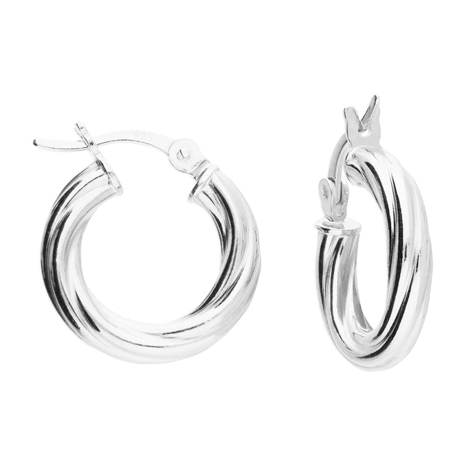 Alia twisted hoop earrings