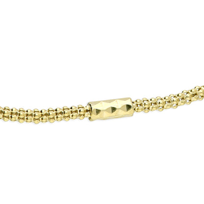 Amara Popcorn Chain Necklace 41cm Popcorn Chain Necklace – Gold Vermeil or Sterling Silver | Minimal Textured Layering Jewellery UK