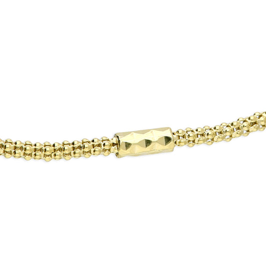 Amara Popcorn Chain Necklace 41cm Popcorn Chain Necklace – Gold Vermeil or Sterling Silver | Minimal Textured Layering Jewellery UK