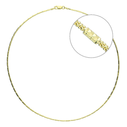 Amara Popcorn Chain Necklace 41cm Popcorn Chain Necklace – Gold Vermeil or Sterling Silver | Minimal Textured Layering Jewellery UK