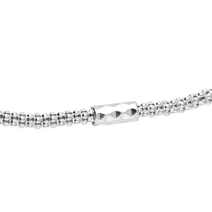 Amara Popcorn Chain Necklace 41cm Popcorn Chain Necklace – Gold Vermeil or Sterling Silver | Minimal Textured Layering Jewellery UK