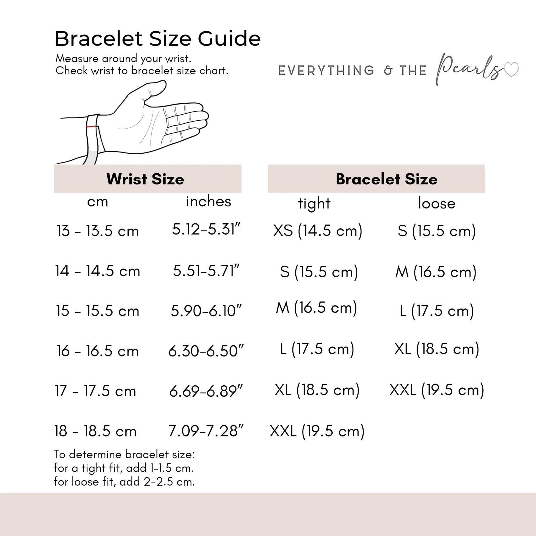 BRACELET SIZE GUIDE