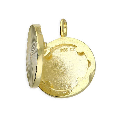 Radiant Sunburst Locket Pendant – Gold or Silver | Elegant Keepsake Jewellery - Locket ONLY