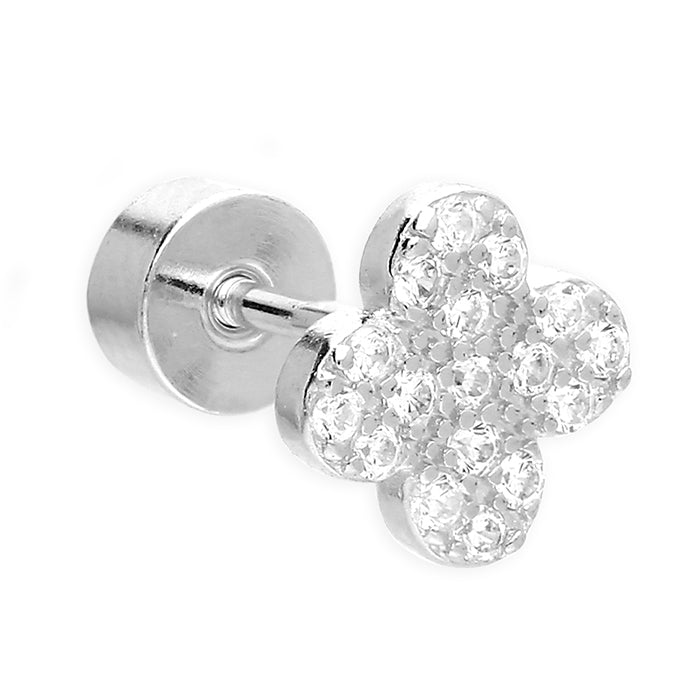 Clover Sparkle Stud Earrings – Gold or Silver | Everyday Elegance
