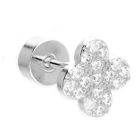 Clover Sparkle Stud Earrings – Gold or Silver | Everyday Elegance