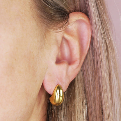 Liora Teardrop Stud Earrings Teardrop Stud Earrings – Gold Vermeil or Sterling Silver | Minimal Sculptural Jewellery UK