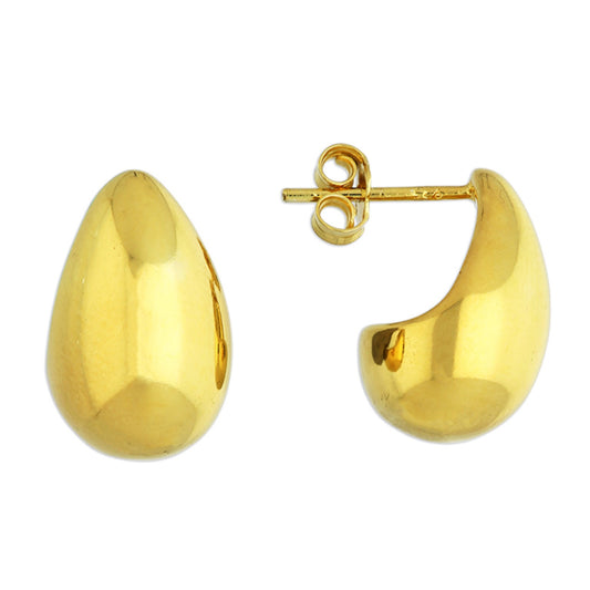 Liora Teardrop Stud Earrings Teardrop Stud Earrings – Gold Vermeil or Sterling Silver | Minimal Sculptural Jewellery UK