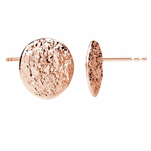 Lumière Textured Rose Gold Stud Earrings, Textured Round Stud Earrings | Gold, Silver or Rose Gold | Modern Minimalist Jewellery