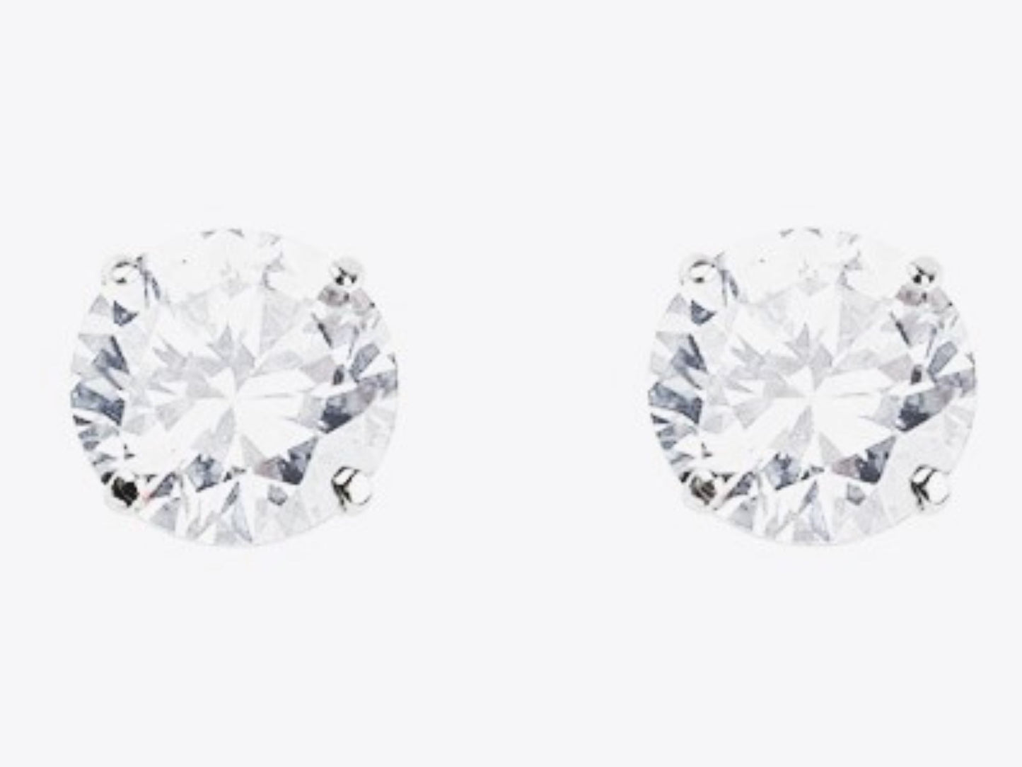 Demi White Gold Studs